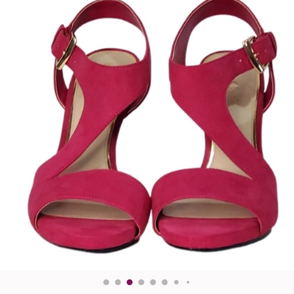 Kelly & Katie Magenta Suede KK Petra Pink Strappy Heel Size 7.5